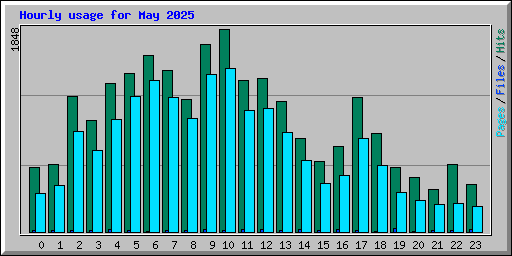 Hourly usage for May 2025