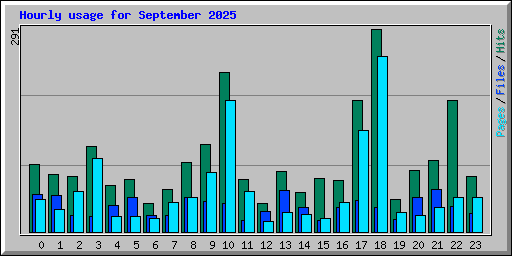 Hourly usage for September 2025